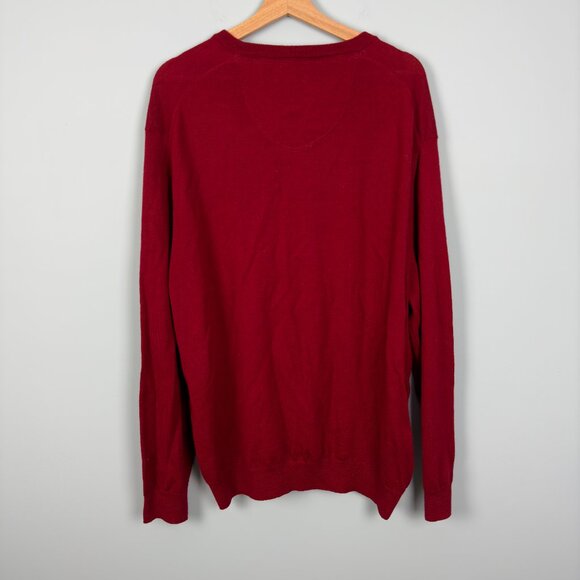Men's Club Room Cardinal V-Neck Sweater, Size XL - Picture 7 of 7